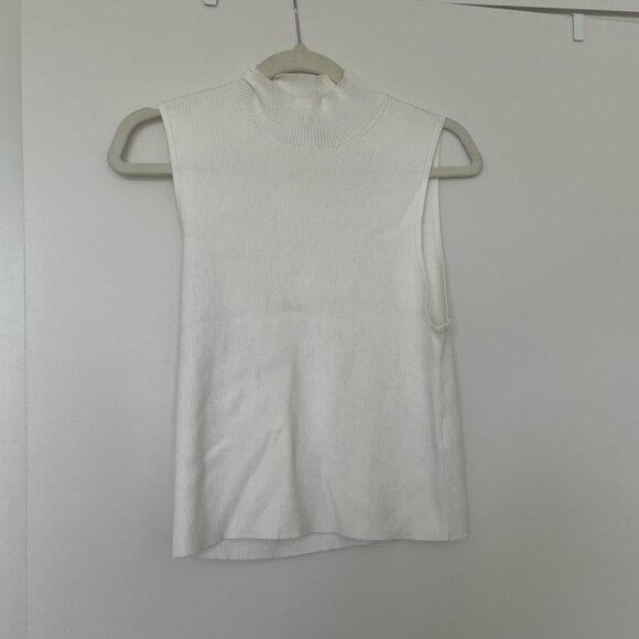 Madewell Wide Rib Mockneck Sweater Tank cream XL - Picture 5 of 5